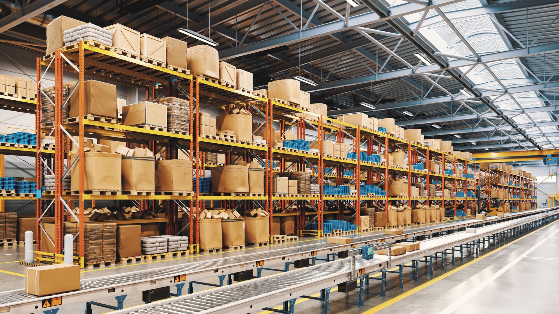 Empty Modern Industrial Warehouse Empty Modern Industrial Warehouse